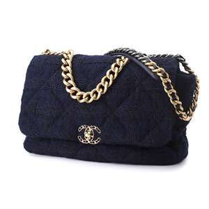 Chanel 19 Maxi Flap Coco Mark Tweed Bag